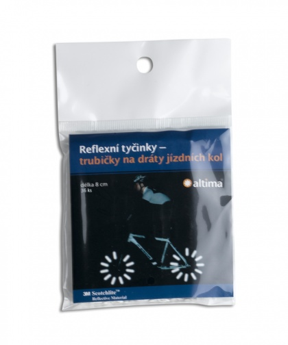 Reflexné tyčinky na drôty kolies bicyklov - balenie 36 ks